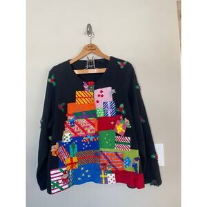 Michael Simon 3X Christmas Presents Elves Cardigan